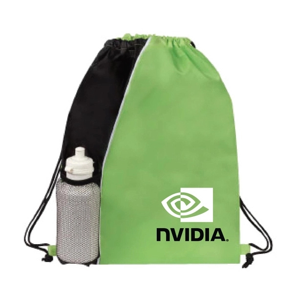 Duo-tone drawstring sports backpack. Exterior mesh pocket for sports bottle, accessories,... from ASI 30112 ACE Products / Ace Line