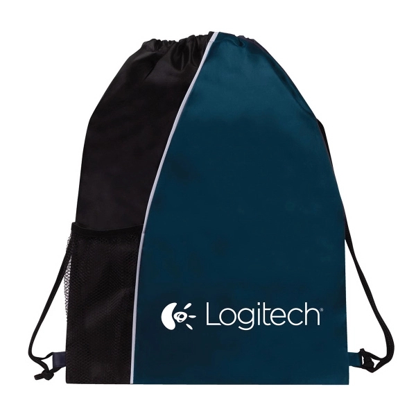 Duo-tone drawstring sports backpack. Exterior mesh pocket for sports bottle, accessories,... from ASI 30112 ACE Products / Ace Line