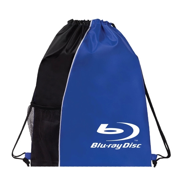 Duo-tone drawstring sports backpack. Exterior mesh pocket for sports bottle, accessories,... from ASI 30112 ACE Products / Ace Line