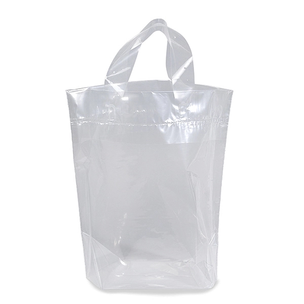 Low-density plastic bag with sturdy, fused soft loop handles.... from ASI 37940 Bag Makers Inc