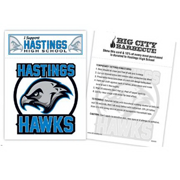 3"x4" Custom Tear-Off Temporary Tattoo Sheet... from ASI 43530 California Tattoos / California Tattoos