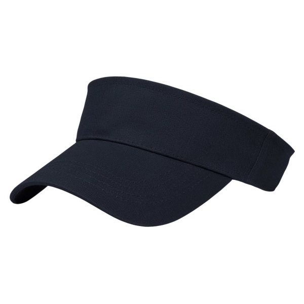 Cotton twill brushed cotton twill tennis visor with fabric strap and... from ASI 43792 Cap America Inc