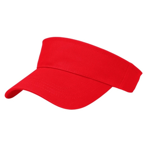 Cotton twill brushed cotton twill tennis visor with fabric strap and... from ASI 43792 Cap America Inc