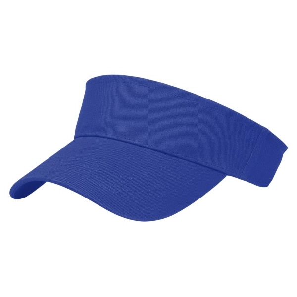 Cotton twill brushed cotton twill tennis visor with fabric strap and... from ASI 43792 Cap America Inc