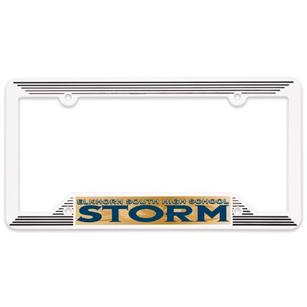 Molded license plate frame measuring 6.25" x 12.25" with two mounting... from ASI 66390 LarLu