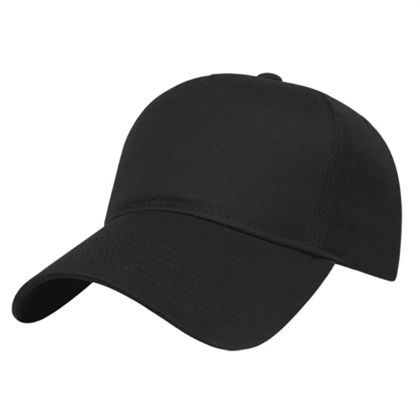 Medium profile five panel cotton twill structured cap with adjustable plastic... from ASI 43792 Cap America Inc