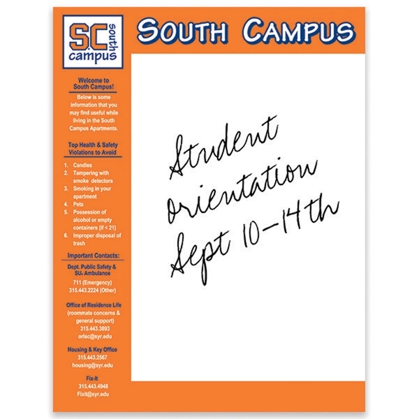 Rectangle shaped memo board measuring 8.5" x 11" with write-on wipe-off... from ASI 66390 LarLu