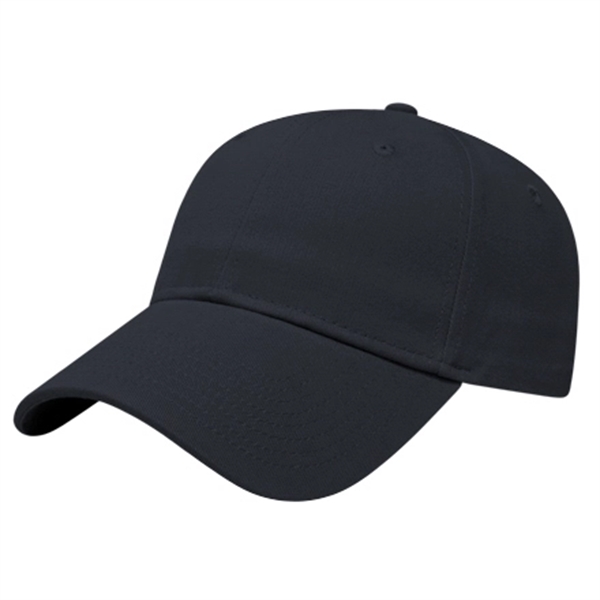 Medium profile six panel structured cotton twill cap with fabric strap... from ASI 43792 Cap America Inc