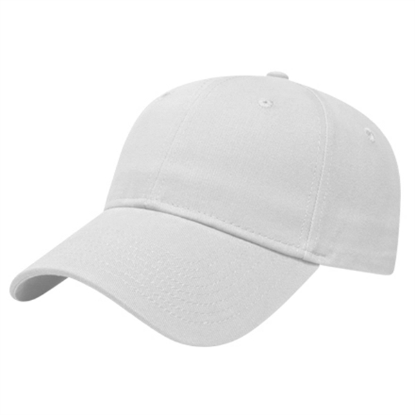 Medium profile six panel structured cotton twill cap with fabric strap... from ASI 43792 Cap America Inc