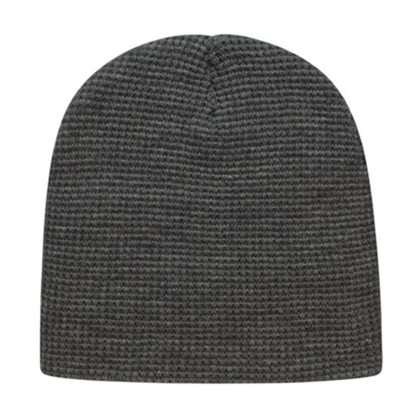 Acrylic and polyester waffle knit beanie with embroidered imprint.... from ASI 43792 Cap America Inc