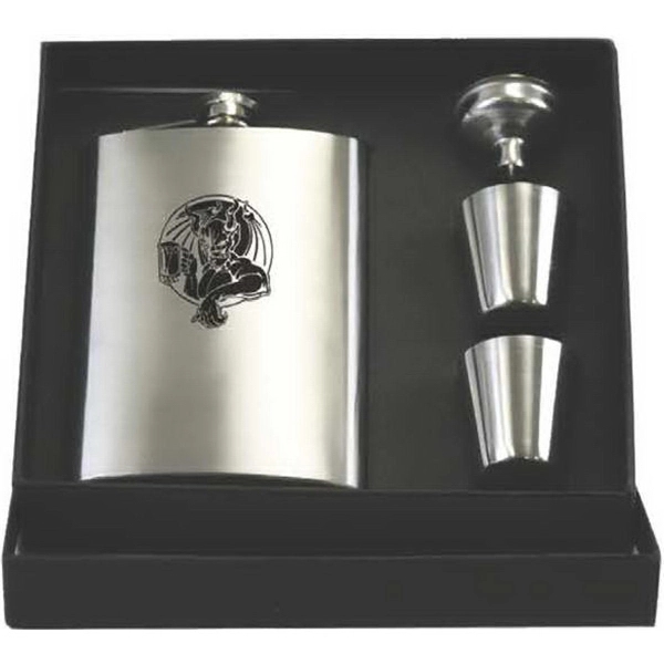 Stainless Steel Flask Gift Set.... from ASI 46755 Cosmo Promos
