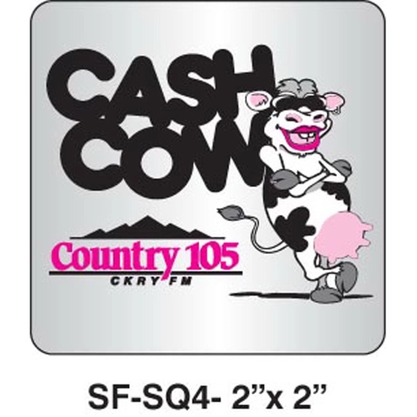 Square foil stickers with permanent adhesive on a roll.... from ASI 79392 Premiums Plus Inc / Premiums Plus Canada