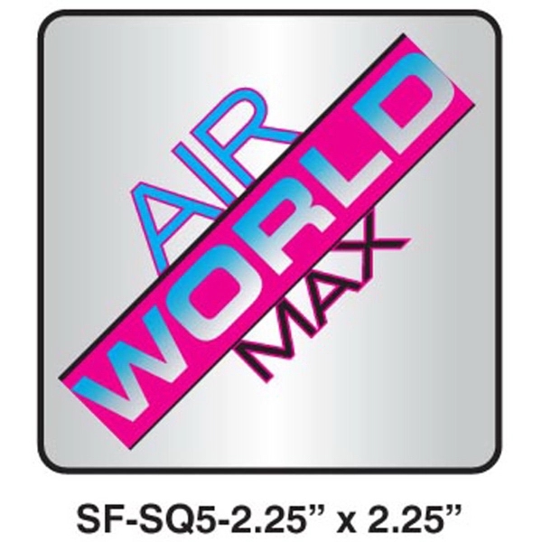 Square foil stickers with permanent adhesive on a roll.... from ASI 79392 Premiums Plus Inc / Premiums Plus Canada