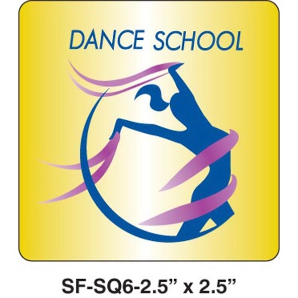 Square foil stickers with permanent adhesive on a roll.... from ASI 79392 Premiums Plus Inc / Premiums Plus Canada