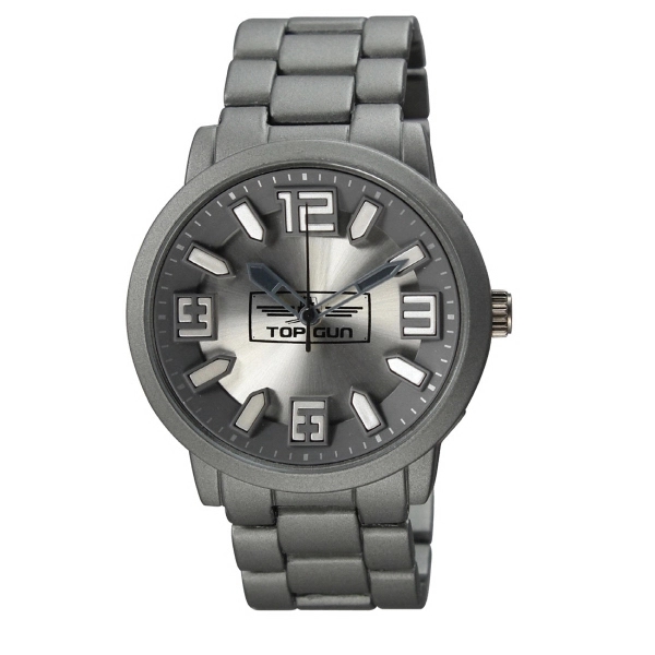 Men's watch in gun metal gray with a second hand, water... from ASI 86230 Selco