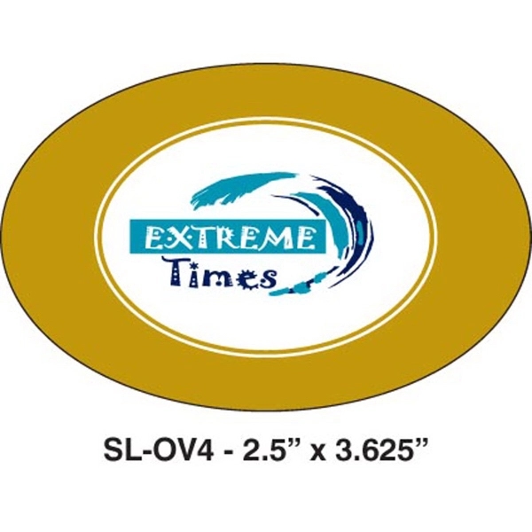 Individual sheeted circle and oval shape stickers. Made with our Recyclable... from ASI 79392 Premiums Plus Inc