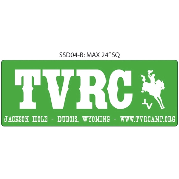 Custom shaped vinyl decal,  16.1" up to 24" square inches.... from ASI 79392 Premiums Plus Inc