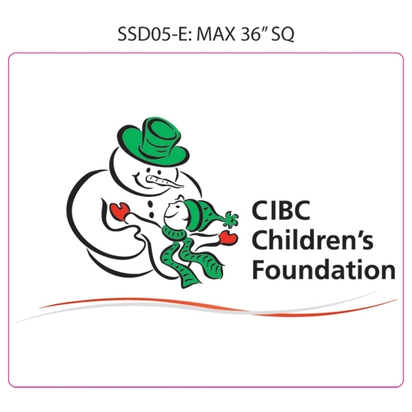 Custom shaped vinyl decal,  24.1" up to 36" square inches.... from ASI 79392 Premiums Plus Inc