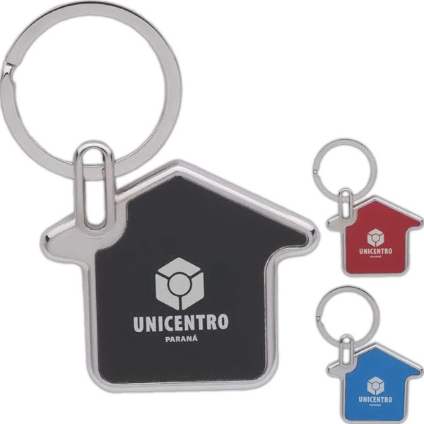 House shaped metal key chain.... from ASI 46755 Cosmo Promos