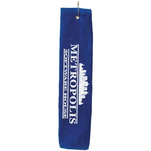 15"W x 25"H (full open) 100% polyester microfiber towel with silver... from ASI 43051 CPS / Keystone CPS CPS/Keystone