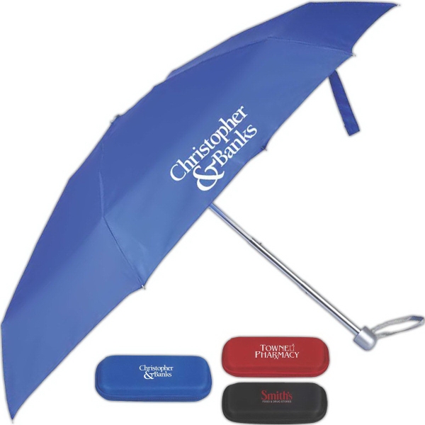 Polyester 40" arc, 5 panel, telescopic manual umbrella with case.... from ASI 46755 Cosmo Promos