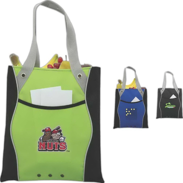 Canvas tote ade of 600 denier polyester with non-woven accent, size... from ASI 46755 Cosmo Promos