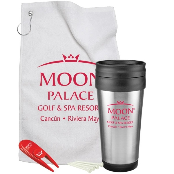 Gift set with divot repair tool, ball marker, golf towel and... from ASI 43051 CPS / Keystone CPS CPS/Keystone