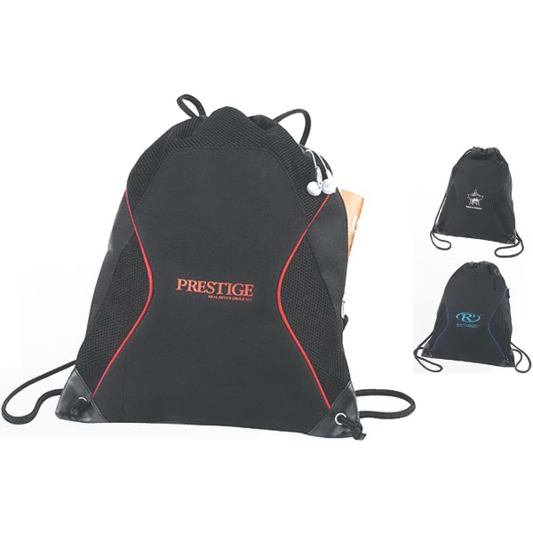 Deluxe cinch bag made of 600 denier ripstop polyester with heavy... from ASI 46755 Cosmo Promos