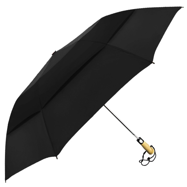 Vented folding golf-sized umbrella with unique automatic opening, 58" canopy arc... from ASI 89955 StrombergBrand / Stromberg Brand