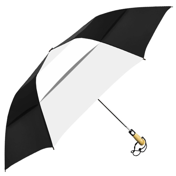 Vented folding golf-sized umbrella with unique automatic opening, 58" canopy arc... from ASI 89955 StrombergBrand / Stromberg Brand