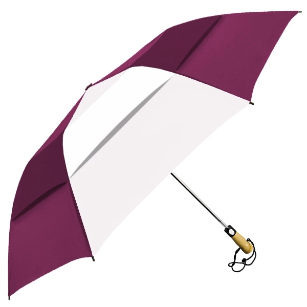 Vented folding golf-sized umbrella with unique automatic opening, 58" canopy arc... from ASI 89955 StrombergBrand / Stromberg Brand
