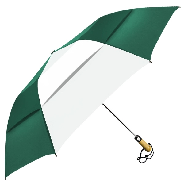 Vented folding golf-sized umbrella with unique automatic opening, 58" canopy arc... from ASI 89955 StrombergBrand / Stromberg Brand