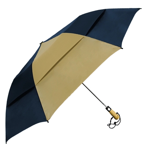 Vented folding golf-sized umbrella with unique automatic opening, 58" canopy arc... from ASI 89955 StrombergBrand / Stromberg Brand