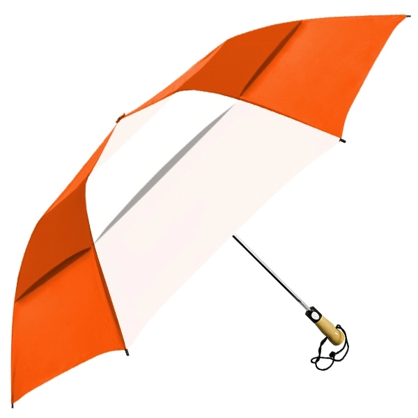 Vented folding golf-sized umbrella with unique automatic opening, 58" canopy arc... from ASI 89955 StrombergBrand / Stromberg Brand