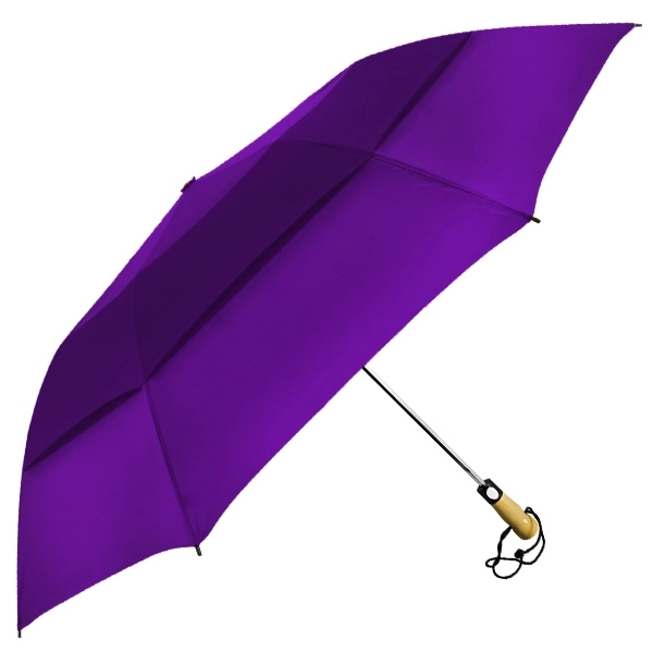 Vented folding golf-sized umbrella with unique automatic opening, 58" canopy arc... from ASI 89955 StrombergBrand / Stromberg Brand