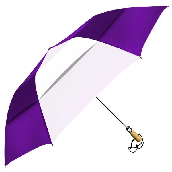 Vented folding golf-sized umbrella with unique automatic opening, 58" canopy arc... from ASI 89955 StrombergBrand / Stromberg Brand