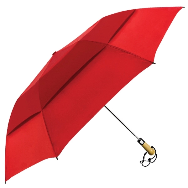 Vented folding golf-sized umbrella with unique automatic opening, 58" canopy arc... from ASI 89955 StrombergBrand / Stromberg Brand