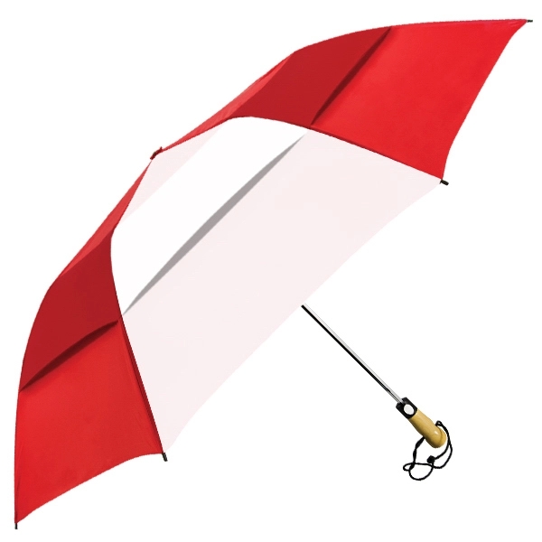 Vented folding golf-sized umbrella with unique automatic opening, 58" canopy arc... from ASI 89955 StrombergBrand / Stromberg Brand