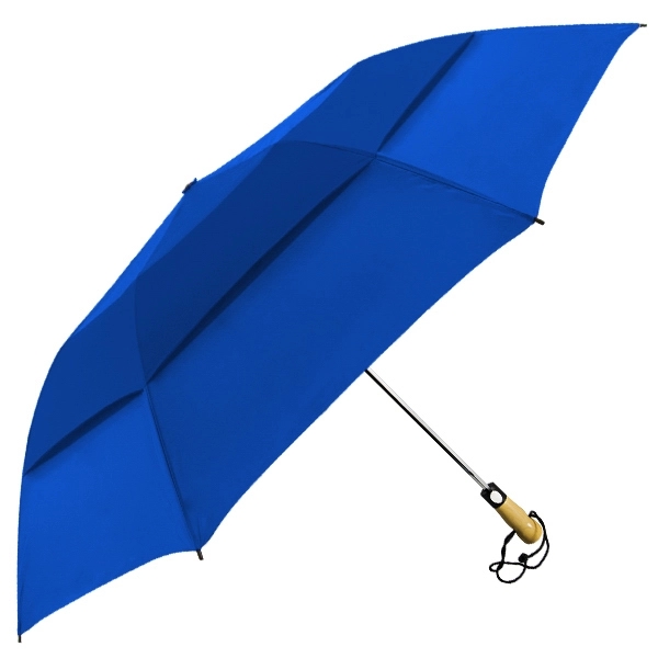 Vented folding golf-sized umbrella with unique automatic opening, 58" canopy arc... from ASI 89955 StrombergBrand / Stromberg Brand