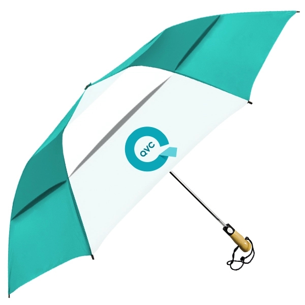 Vented folding golf-sized umbrella with unique automatic opening, 58" canopy arc... from ASI 89955 StrombergBrand / Stromberg Brand