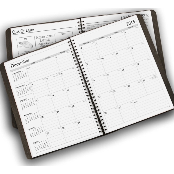 Monthly planner wire bound with leatherette cover.... from ASI 48575 Datamax International Inc / The Datamax Collection