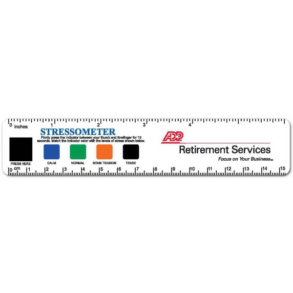 Stress card / ruler.... from ASI 73464 ZZ OLD - Nationwide Promotions LLC / Full Color Line