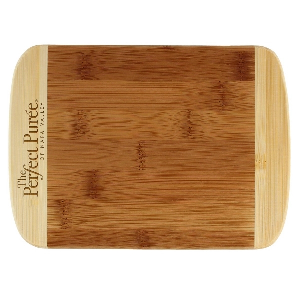 Two-Tone cutting board with lighter end caps.... from ASI 91565 Totally Bamboo