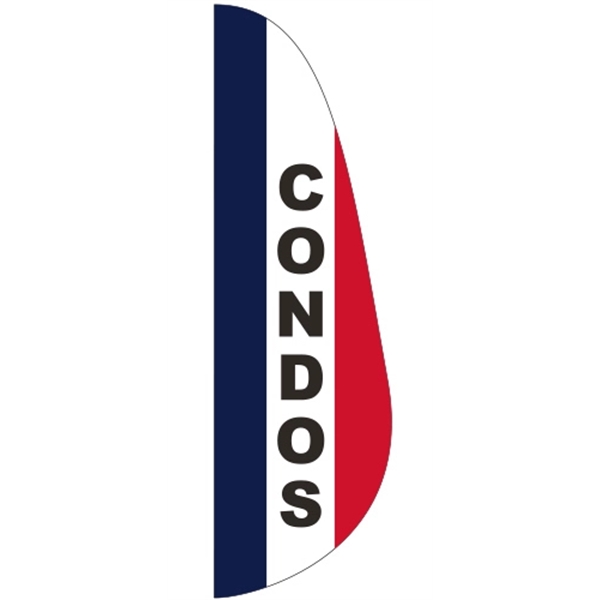 3 x 10' Condos message feather flag, feather style.... from ASI 80228 Quinn