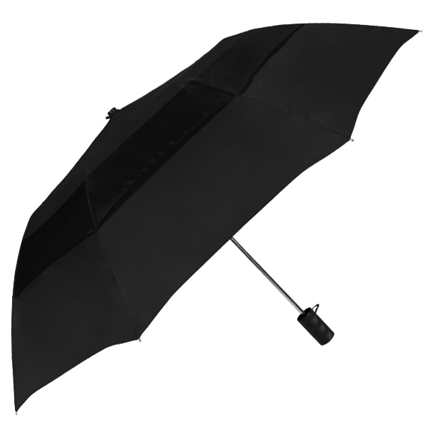 Vented folding umbrella with automatic opening and folds to 17" long.... from ASI 89955 StrombergBrand / Stromberg Brand Stromberg