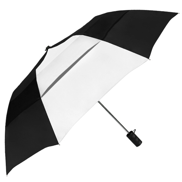 Vented folding umbrella with automatic opening and folds to 17" long.... from ASI 89955 StrombergBrand / Stromberg Brand Stromberg