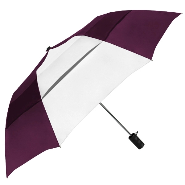 Vented folding umbrella with automatic opening and folds to 17" long.... from ASI 89955 StrombergBrand / Stromberg Brand Stromberg