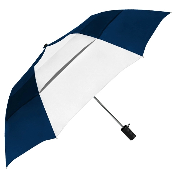 Vented folding umbrella with automatic opening and folds to 17" long.... from ASI 89955 StrombergBrand / Stromberg Brand Stromberg