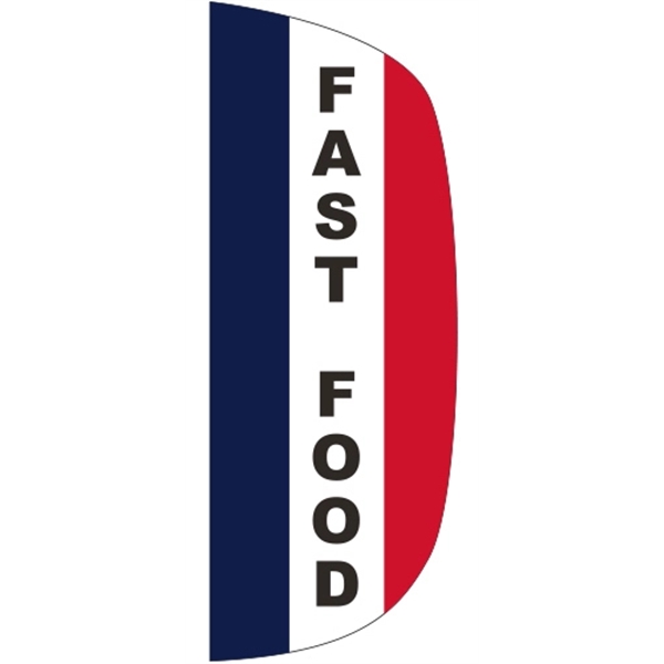 3 x 8' Fast food message feather flag, flutter style.... from ASI 80228 Quinn