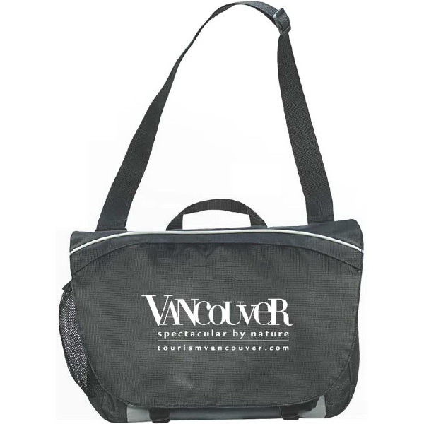 600 denier ripstop polyester computer messenger laptop bag.... from ASI 46755 Cosmo Promos